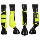 Mark Todd Reflective Brushing Boots - Black/Yellow - Jalex Pet Products 