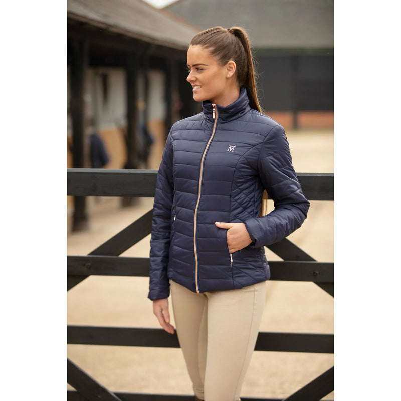 MT Rhapsody Ladies Quilted Jacket Navy/Rose Gold - Jalex Pet Products 