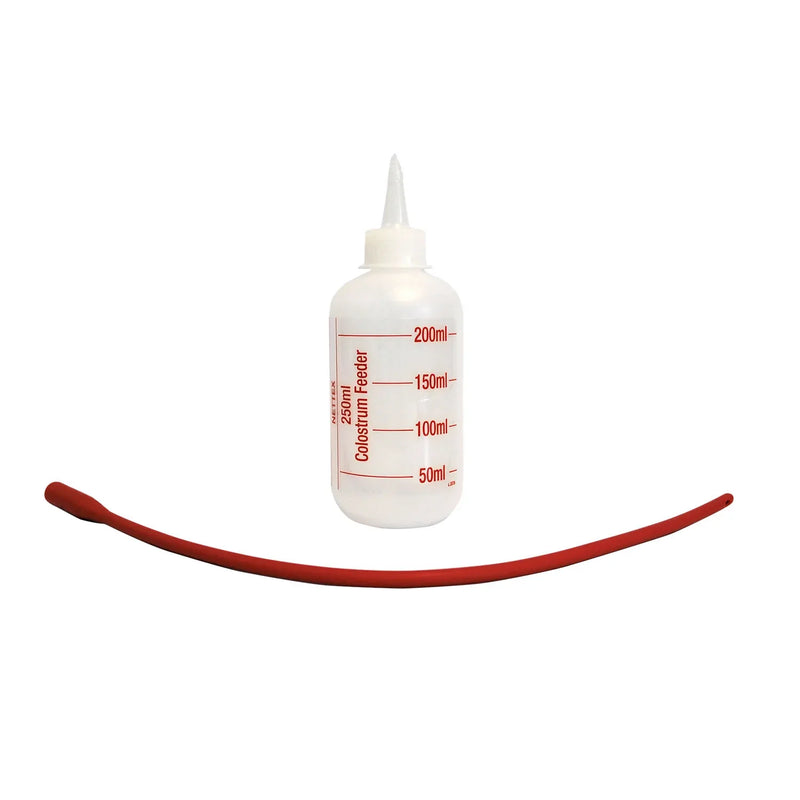 Nettex Colostrum Feeder C/W Bottle & Orange Latex Tube - Jalex Pet Products 
