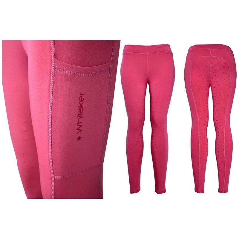 Whitaker Laceby Riding Tights Child Hot Pink - Jalex Pet Products 