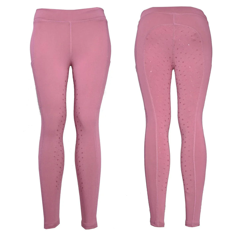 Whitaker Laceby Riding Tights Child Pink - Jalex Pet Products 